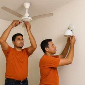 light and fan setup connection service